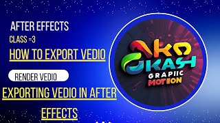 How to render export vedio in aftereffects [upl. by Kcire828]