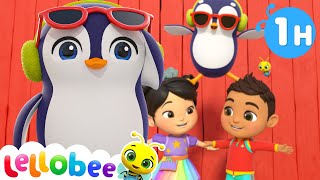 The Penguin Dance 🌻Lellobee City Farm  Kids Playhouse Song Mix [upl. by Nalro]