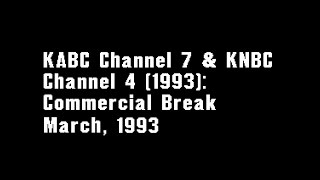 KABC amp KNBC Commercial Break March 1993 [upl. by Mundy]