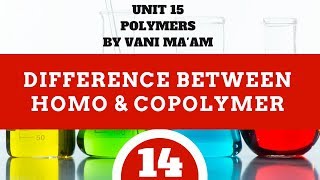 Difference between homo amp Copolymer  PolymersPart14 Unit 16  Cbse class 12  chemistry [upl. by Ydor469]