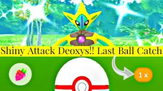 Last Ball Catch Shiny Attack Deoxys In Pokemon Go  Deoxys Raid Day Pokemon Go  Shiny Deoxys Forme [upl. by Kinnon363]