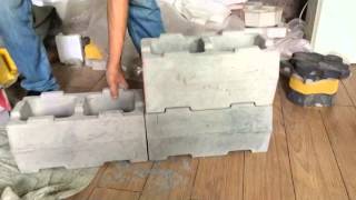 How to interlock concrete block [upl. by Ardnosal578]