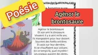 Agénor le brontosaure de Raymond LICHET  CE1 [upl. by Eilssel572]