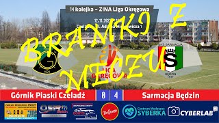 Bramki z meczu Górnik Piaski Czeladź 04 01 Sarmacja Będzin [upl. by Barthold]