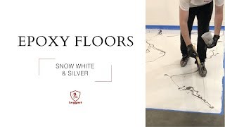 Snow White and Silver Epoxy Floor Tutorial [upl. by Nagaem]