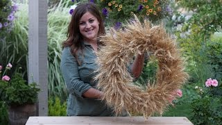 DIY 5 Fall Wheat Wreath [upl. by Iliam]