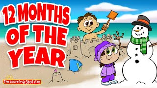 12 Months of the Year ♫ Learn Months Song ♫ with Don Monopoli ♫ Kids Songs by The Learning Station [upl. by Ahseiym]