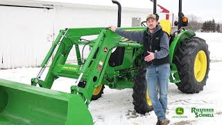 John Deere 5055E Tractor Package with 520M Loader WalkThrough  Riesterer amp Schnell in Wisconsin [upl. by Ernald]