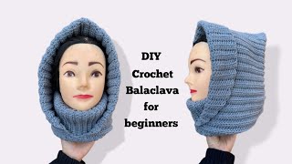 DIY Crochet Balaclava  Turtleneck Hoodie Pattern  အနွေးခေါင်းဆောင်း လည်ပိတ်ပါ ဦးထုပ်ထိုးနည်း [upl. by Secrest436]