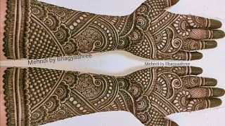 EASY DULHAN MEHENDI DESIGNS FOR FULL HANDS  WEDDING MEHNDI DESIGNS  BRIDAL HENNA MEHNDI DESIGNS [upl. by Keynes360]