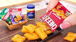 Crafting Crispy Mini CheezIts at Home  ASMR Mini Food Cooking Experience [upl. by Aidul]