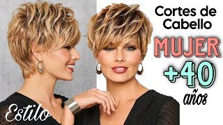 CORTES de CABELLO CORTOS y Semi Cortos para MUJERES de 40 años Looks Modernos y en Tendencia [upl. by Boesch]