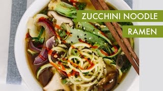 Zucchini Noodle Ramen I Vegan Spiralizer Recipe [upl. by Wakefield110]