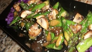 How To Make Stir fry Asparagus and Baby Bella Mushroom [upl. by Doll]