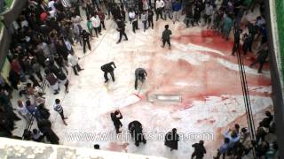 Washing the floors of Panja Sharif Muharram [upl. by Rintoul]