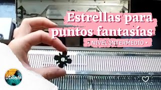 Utilización de estrellas para puntos fantasía con maquina KNITTAX  Utilindo [upl. by Nirrad]