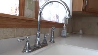 DELTA KITCHEN FAUCET DRIPPING WATER HOW TO FIX ISSUE [upl. by Holna906]