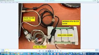 Allen Bradley Micro830 Modbus RTU Slave RS232 [upl. by Kcirrek]