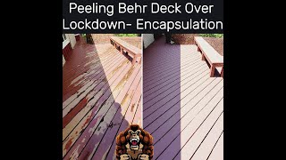 Worlds Toughest Deck Armor Encapsulates Peeling Behr Deck Over  No Sanding on Monroe Ohio Deck [upl. by Audry]