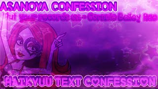 ASANOYA CONFESSION  haikyuu texts lyric prank  Girl put ur record ons [upl. by Oiramad]