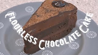 Easy Decadent Flourless Chocolate Cake Recipe [upl. by Elon705]