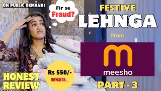 MEESHO LEHNGA HAUL part 3  Honest Review  gimaashi [upl. by Pool]