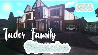 ROBLOX  Bloxburg 159k Tudor Family Mansion  Pt1  EXTERIOR ONLY  Speedbuild [upl. by Haerr]