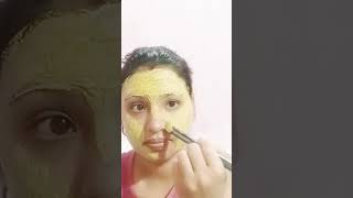 Get Instantly Glowing skin for festival wedding etc shorts homemade Ubtan Ubtan facepack [upl. by Thirza373]