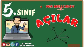 📍 5 SINIF MATEMATİK  AÇILAR AKILLI ÖDEV 2 [upl. by Lanod]