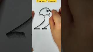 Draw a Bird 🐦 handdrawing ytshorts shorts [upl. by Even]