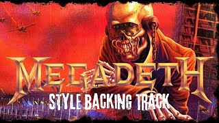 MEGADETH STYLE BACKING TRACK  EmFm 160 bpm [upl. by Cassius]