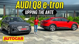 2023 Audi Q8 etron review  Big update for big Audi electric SUV  First Drive  Autocar India [upl. by Auburn]