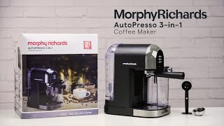 Morphy Richards AutoPresso 3 in 1 Coffee Maker [upl. by Yhtimit]