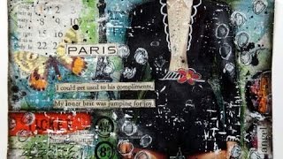 Mixed Media Collage quotANGELquot Video Tutorial [upl. by Locin]