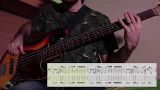 Rage Against The Machine  Bulls on Parade Bass Tab Play Along Tabs In Video [upl. by Norehs766]