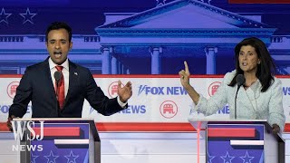 ‘Rookie’ Vivek Ramaswamy Clashes With Haley Others at GOP Debate  WSJ News [upl. by Notnilc815]