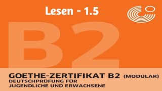 Goethe Zertifikat B2Lesen 15GermanFLIHYD [upl. by Levenson]