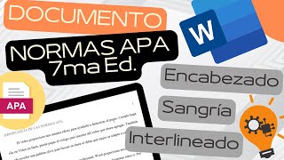 💡 Márgenes Textos y Paginado según NORMAS APA 7ma Edición en Word 💥 [upl. by Nottarts]