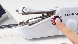 How to use  operate Handheld Sewing Machine HAITRAL [upl. by Ainatnas984]