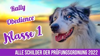 Rally Obedience Klasse 1 ALLE Schilder der Prüfungsordnung VDH RO Regelwerk 2022 [upl. by Barling]