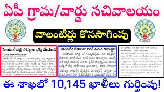 Ap gramaward sachivalayam Big Update ap volunteers update 2024 10 వేల ఖాళీలు ap latest jobs 2024 [upl. by Kablesh815]