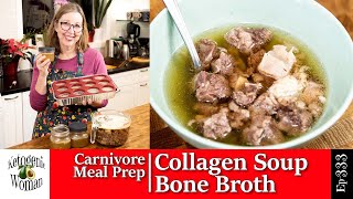 Carnivore Meal Prep  Instant Pot Bone Broth and Collagen Soup  High Collagen Foods Beef Tendons [upl. by Crain49]