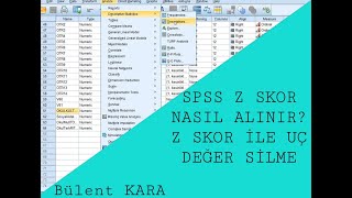 SPSS Z Skor Nasıl Alınır SPSS Uç Değerler Nasıl Silinir Z Skor ile Uç Değer Silme İşlemi [upl. by Draned675]