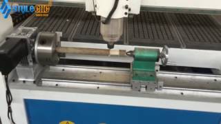 STYLECNC 1325 4 axis rotary cnc router machine [upl. by Fairleigh]