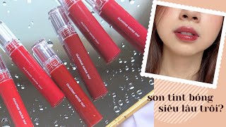 Eng CC Swatch amp Review ROMAND GLASTING WATER TINT  So Sánh Với Juicy Lasting Tint  Trang [upl. by Almena11]