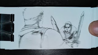 Thors VS Askeladd Flipbook  Vinland Saga Flipbook  Anime Fight Flip book [upl. by Nylynnej136]