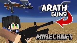 Realistic Weapon Addon  Araths Gun  Minecraft Bedrock PE 120  Weapon Addon Showcase [upl. by Ainslee]