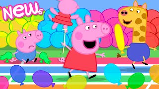 Peppa Pig Tales 🎈The Big Balloon Garden Race 🎈 BRAND NEW Peppa Pig Episodes [upl. by Donahoe]