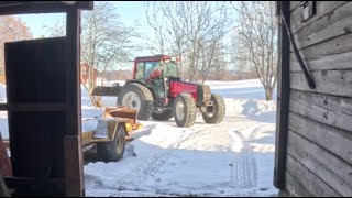 Arbete snöskoterled Hittar fel på Valmet 900 traktorn Kollar till Valmet 343 [upl. by Amby]