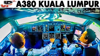 Piloting AIRBUS A380 from Kuala Lumpur  Cockpit Views [upl. by Peppy]